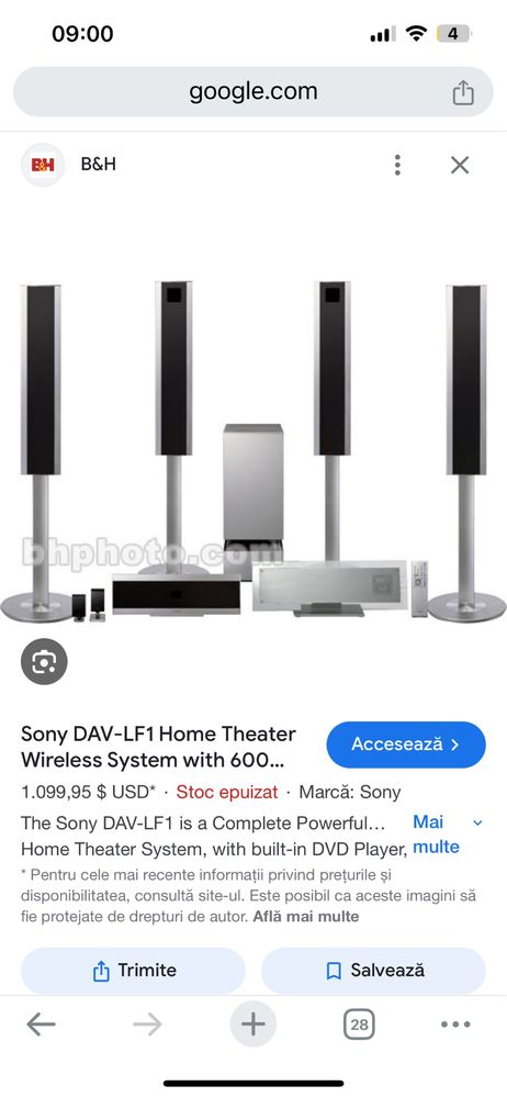 Sistem audio Home Threater SONY