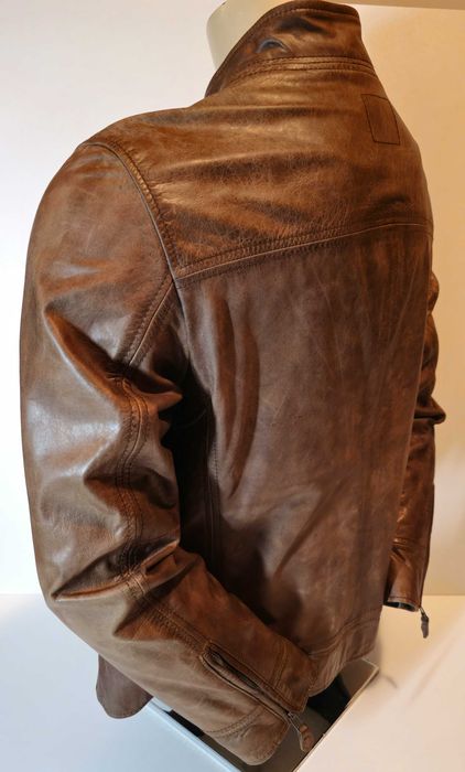 BOSS HUGO BOSS - Мъжко кожено яке от естествена кожа