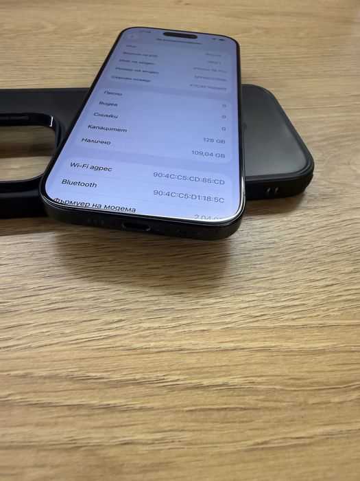 iPhone 16 Pro Black Titanium 128GB-Отличен 91% батерия