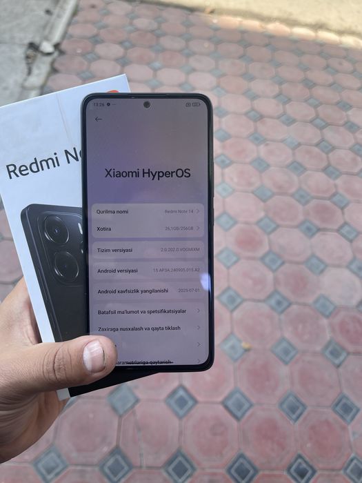 Redmi note 14 8+4/256gb ideyal yengide