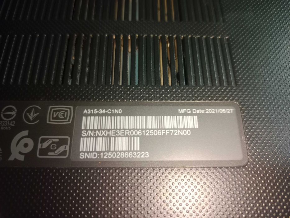 Современный Acer A315 15.6 Intel N4020 4GB DDR4 SSD-256G Windows 11Pro