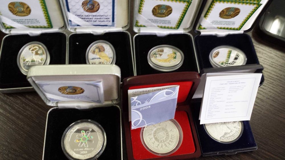 Серебрянные монеты Казахстан и мира