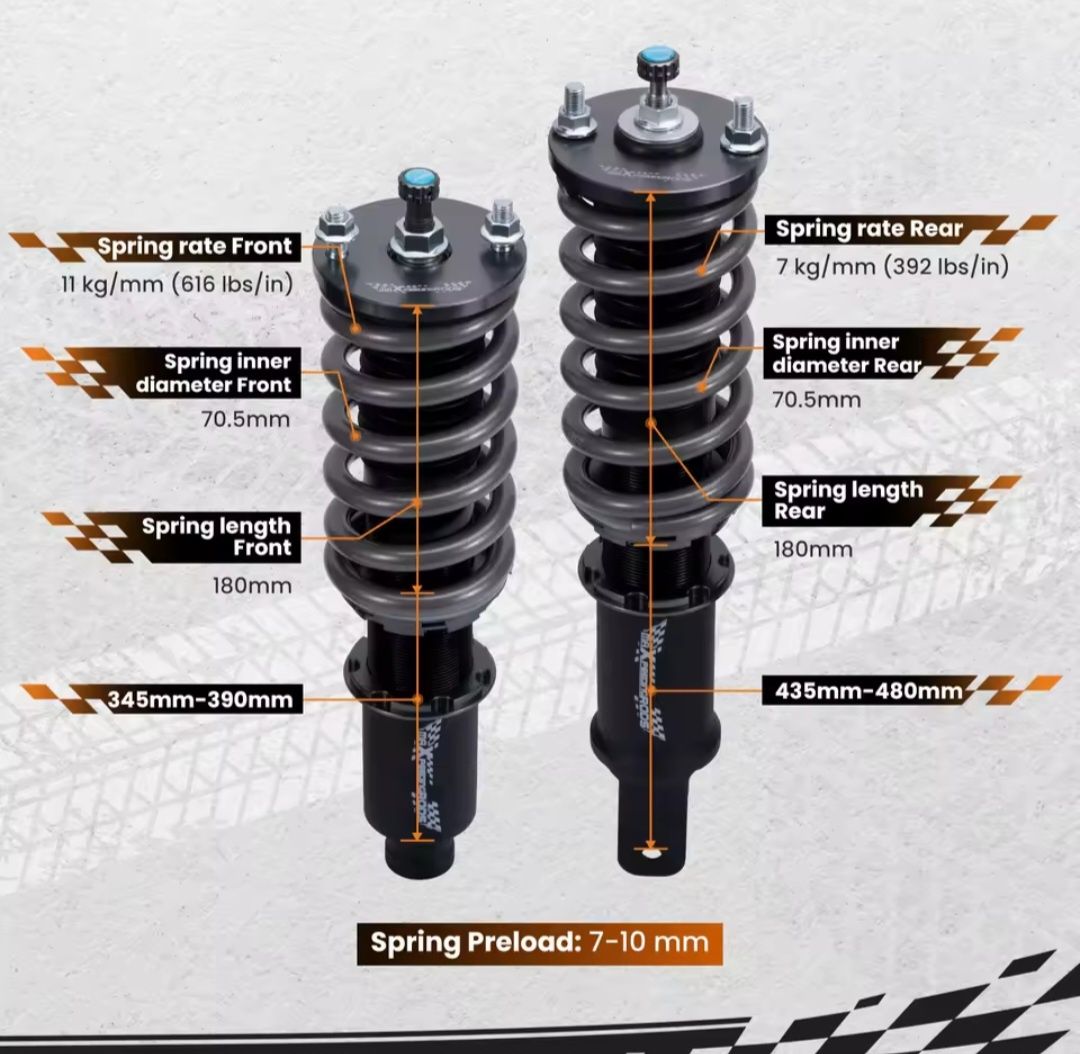 Спортни амортисьори T7 Coilover Honda CR-X ,Honda Civic