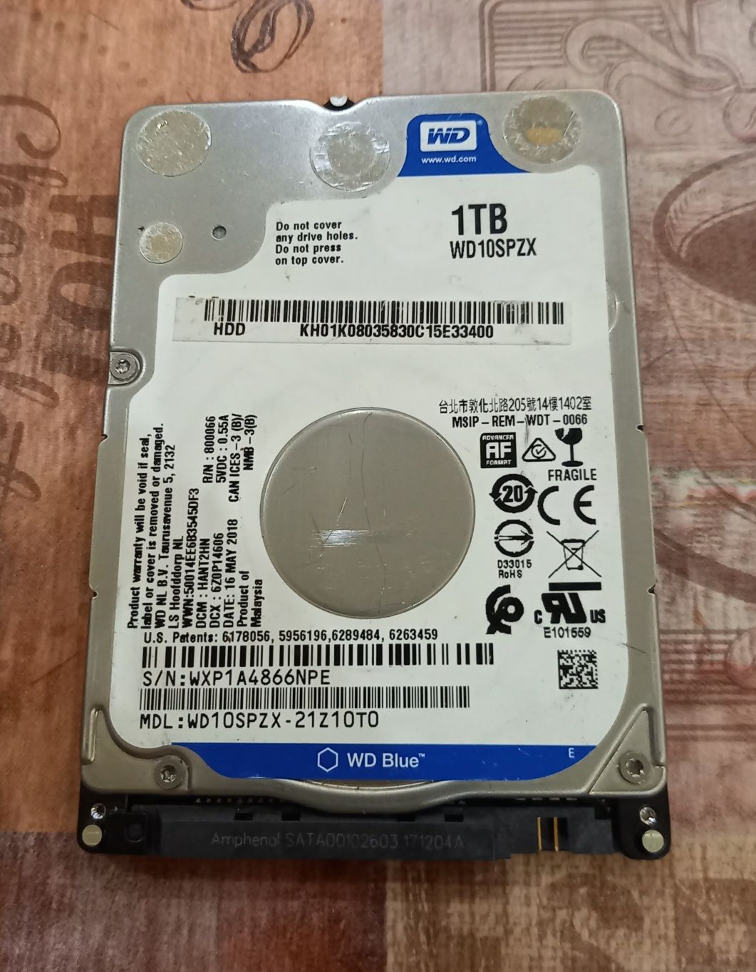 1 TB WD 2.5 за лаптоп или външна памет.