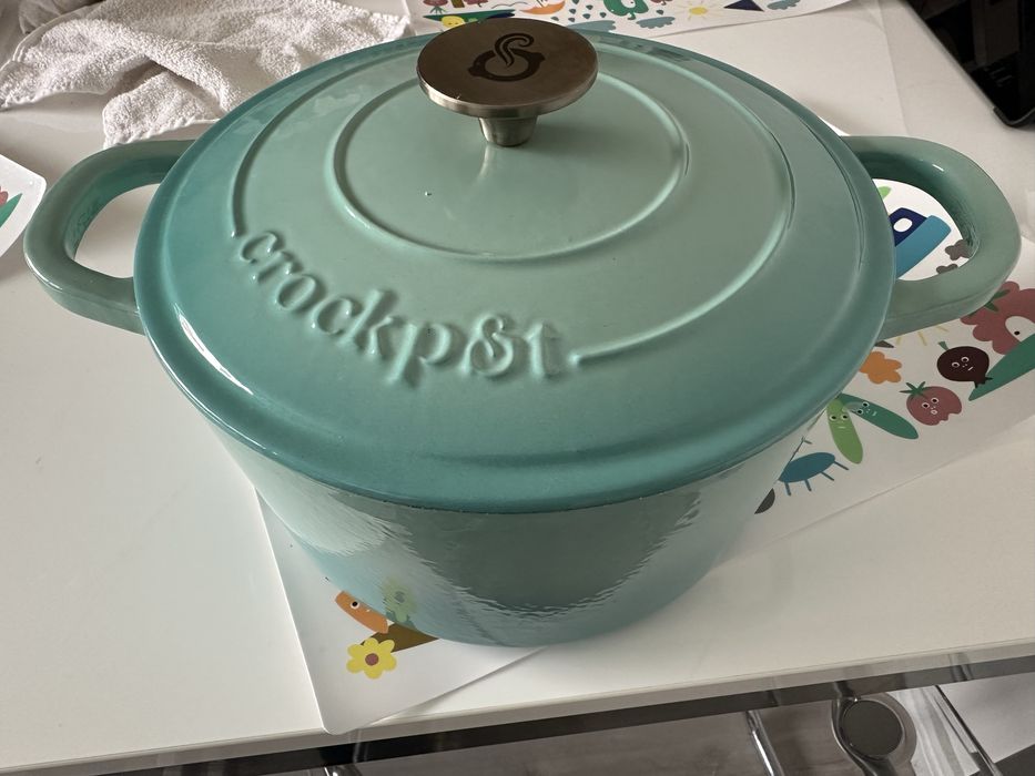 Oala crockpot 4.7 litri albastru deschis