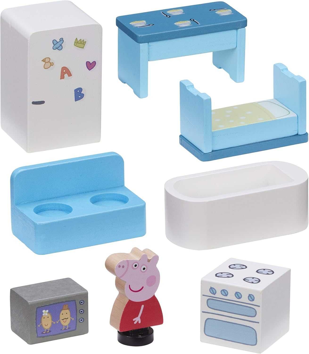 Дървена Къща на Peppa Pig Къщата на прасето Пепа Пиг с аксесоари