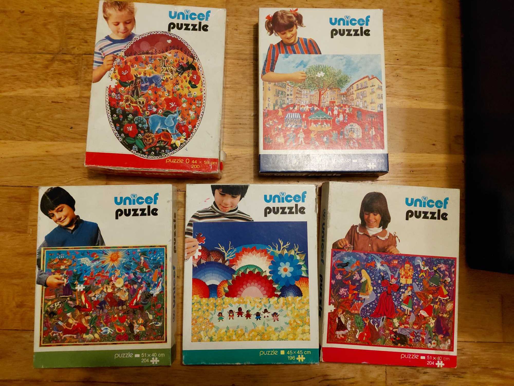 Unicef puzzle - Колекционерски пъзели - 5 бр.