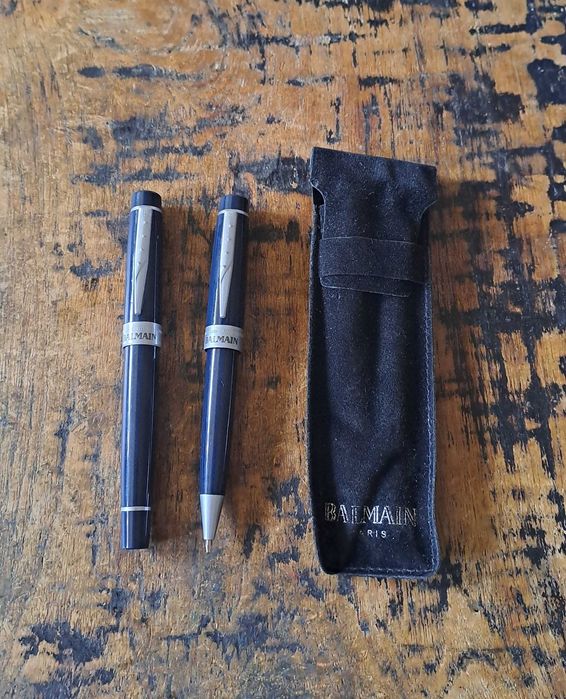 писалка и химикалка Balmain Paris Балмейн Париж комплект в калъф
