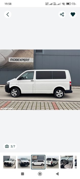 Vw Transporter t5 facelift culoare alb 8+1 locuri