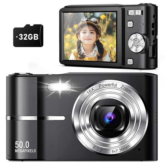 Kомпактна цифрова камера M03 - 50MP снимки + FHD видео + 32GB карта