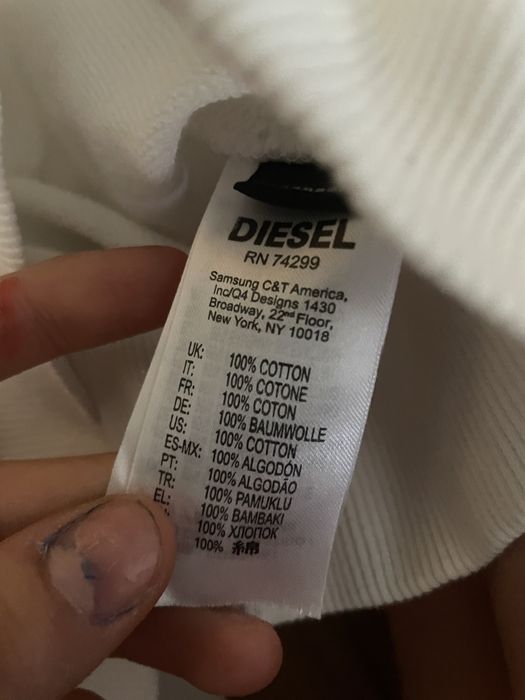 bluza alba diesel de copii