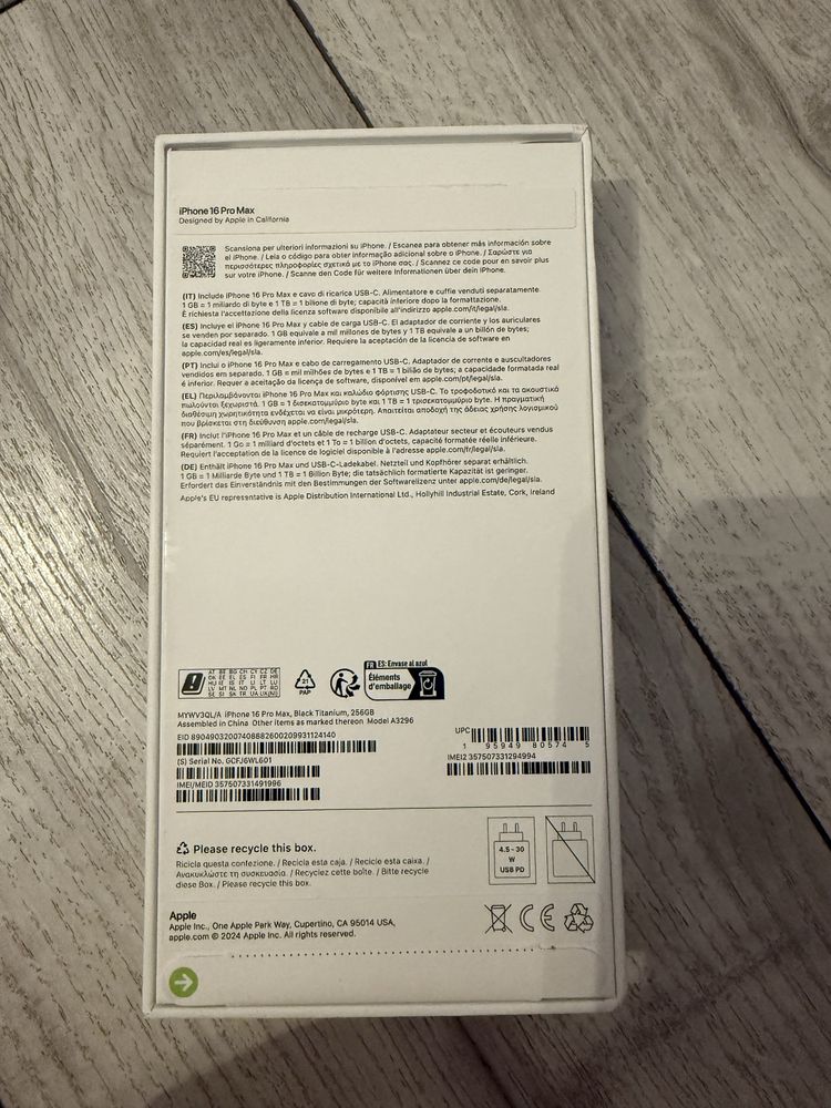 iPhone 16 Pro Max 256GB Nou