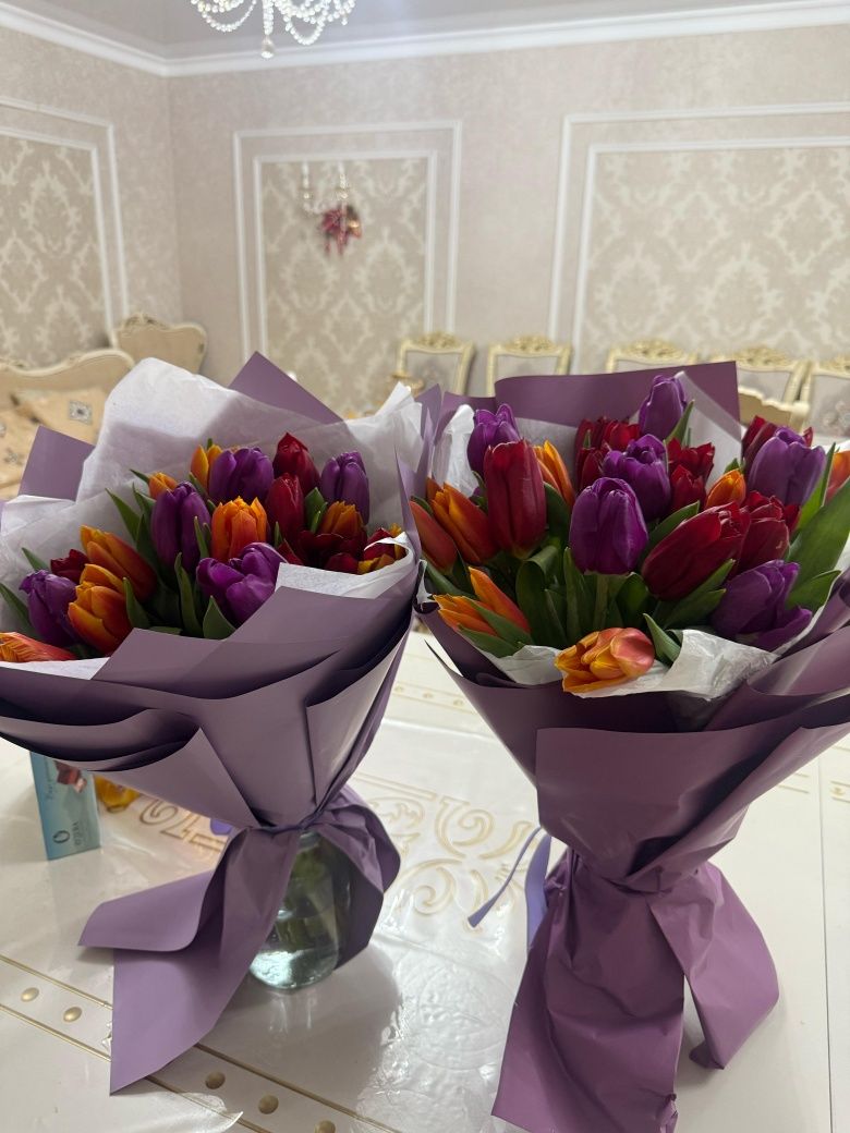 Цветы тюльпан 25 шт
