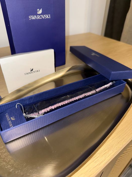 Swarovski Brățară Tennis Matrix Roz