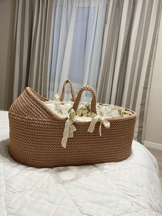 Вязаные люльки, пледы и корзины на заказ