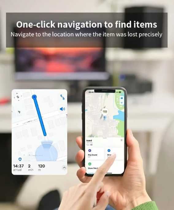GPS Smart Tag Mini Tracker ptr Apple/IOS/iPhone