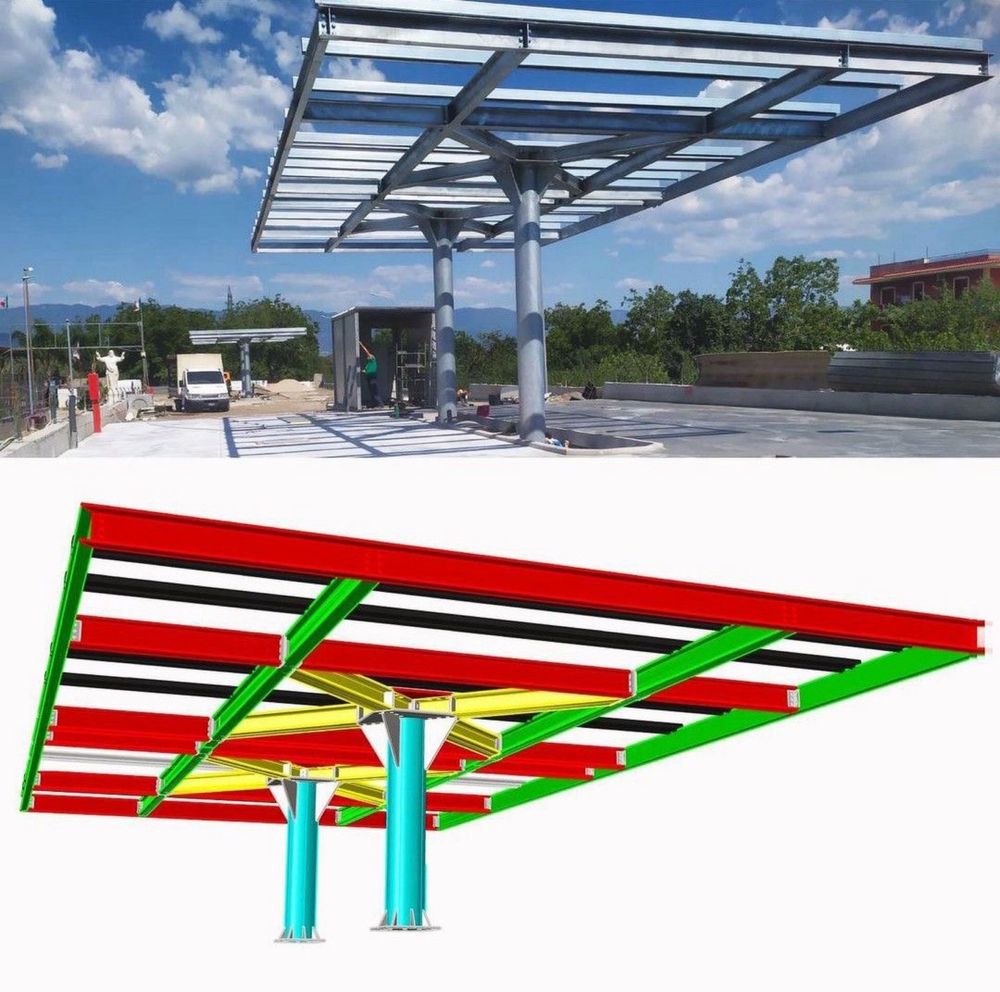 Structura metalica pentru statii peco demontabila pe suruburi executam