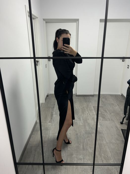 Rochie neagra, lunga, Zara, noua, marimea M