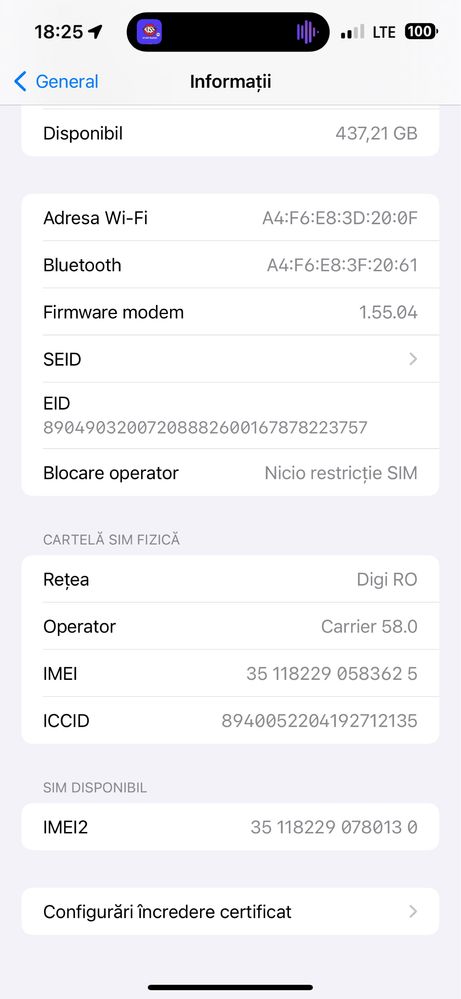 Vând iPhone 15 Pro Max de 512 Gb