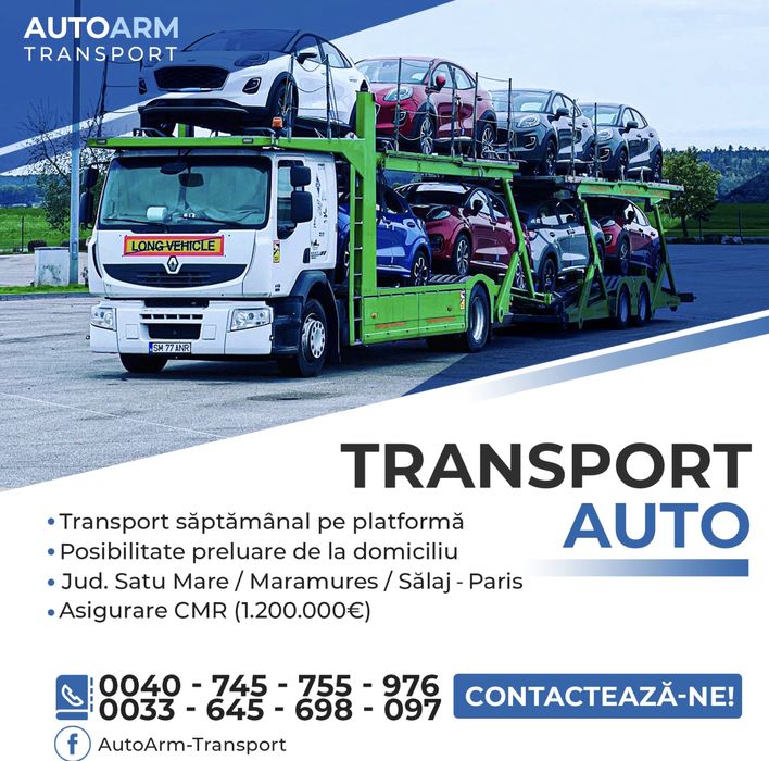 Transport platforma Auto/Motociclete/ATV Franta/Germania/Austria
