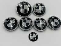 Set Embleme BMW negru/carbon 7 bucati