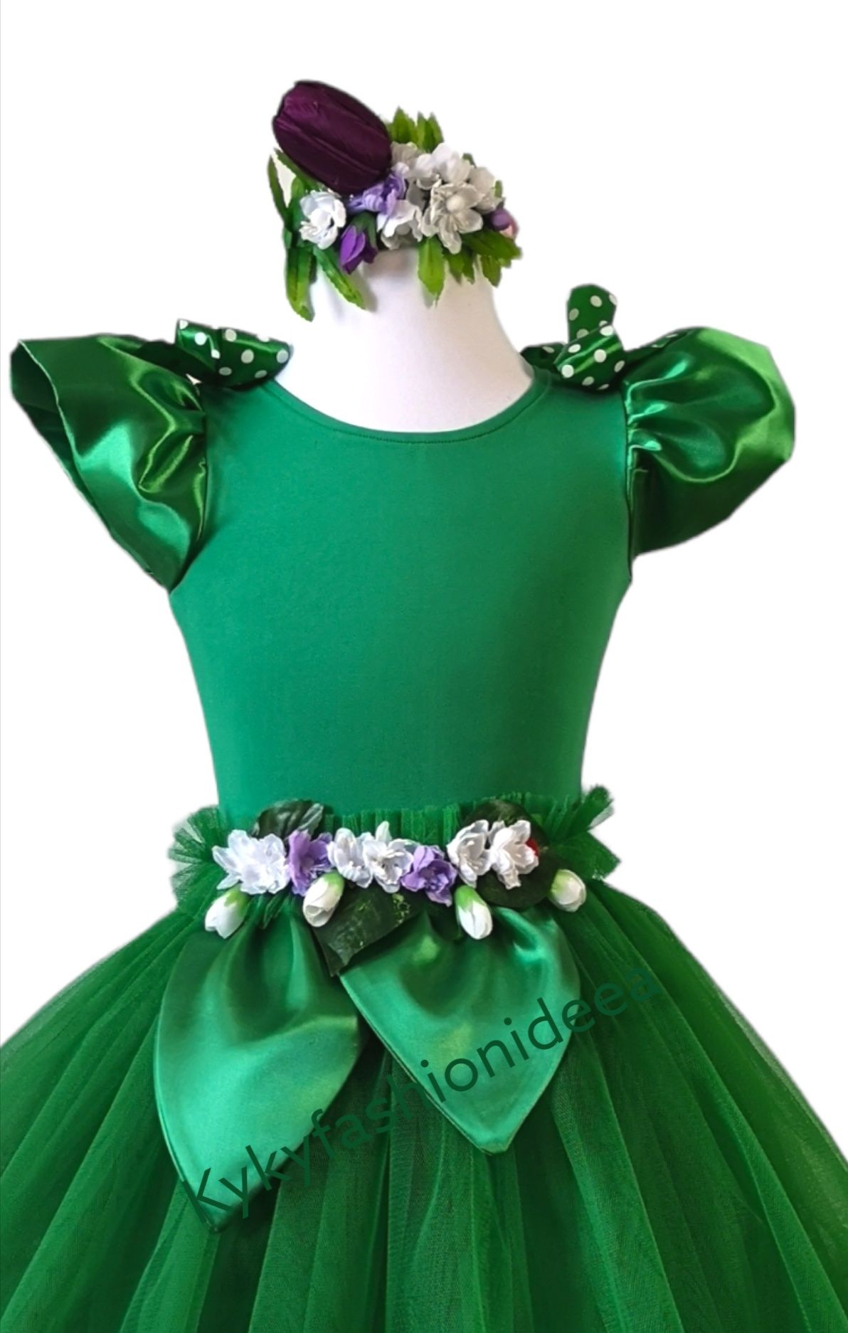 Costum zana primavara  rochie verde party carnaval halloween