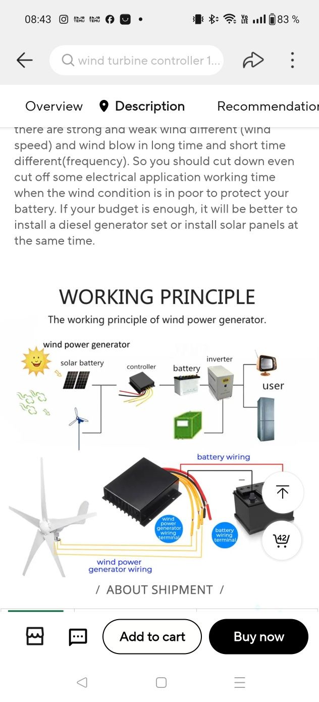 Invertor Hybrid (eolian 1500w + panouri 1500w) + Eoliana puternica.