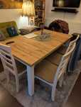 Set Masa extendibila+ 5 scaune lemn masiv Marksel 90*150/193
