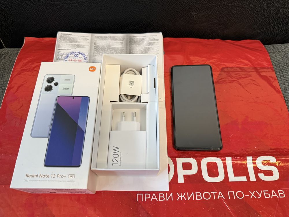 КАТО НОВ 256GB Redmi Note 13 Pro + 5G Technopolis Гаранция 2г plus