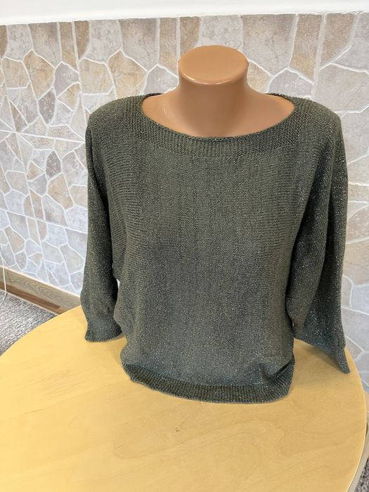 Pulover dama LOLA LIZA kaki frumos cu putin fir lucitor