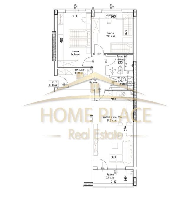 Продава се Двустаен апартамент в Варна, Кайсиева градина - 69 кв.м за 1444 €/кв.м - Снимка #3