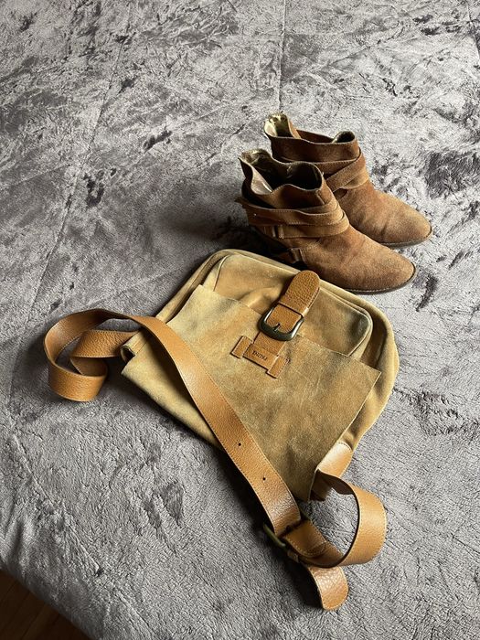 Боти и чанта от естествена кожа