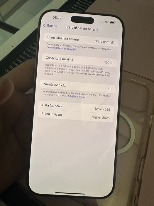 iPhone 16 Pro Max Gold 256GB impecabil baterie 100% garantie Apple