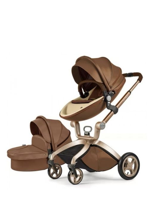 Коляска универсальная 2 в 1 Hot Mom F22,коричневый