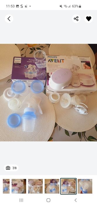 1 Pompa electrica+ pompa manuala  philips avent 2in1