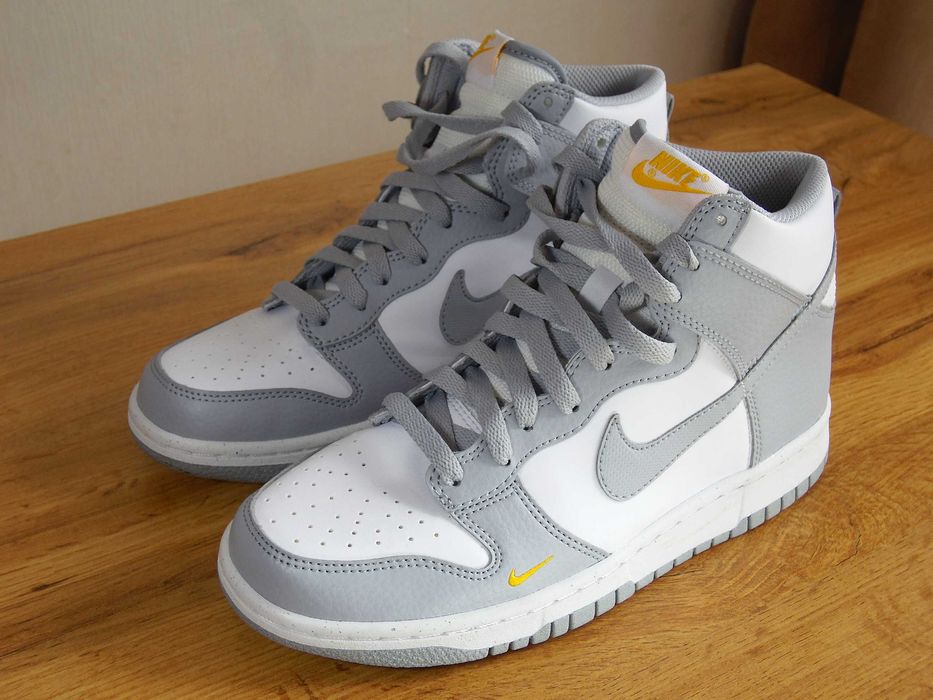 Nike Dunk High Next Nature Wolf Grey Marigold - 38,5 номер