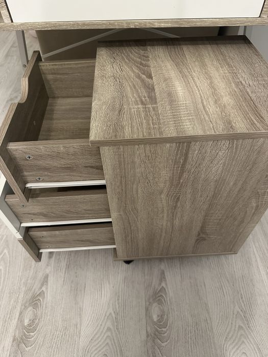 Birou JYSK Abbetved 120x48 si dulapior 3 sertare