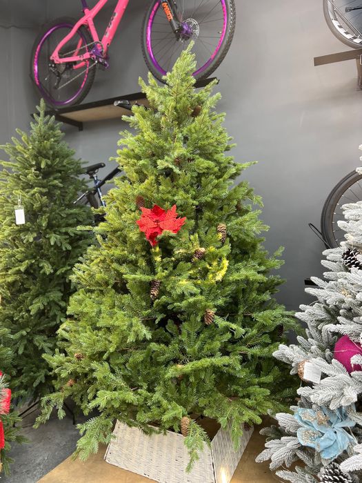 Елка Ель Гелиевая Новогодняя Литая Шарнир крепление Зеленая Шырша Опт