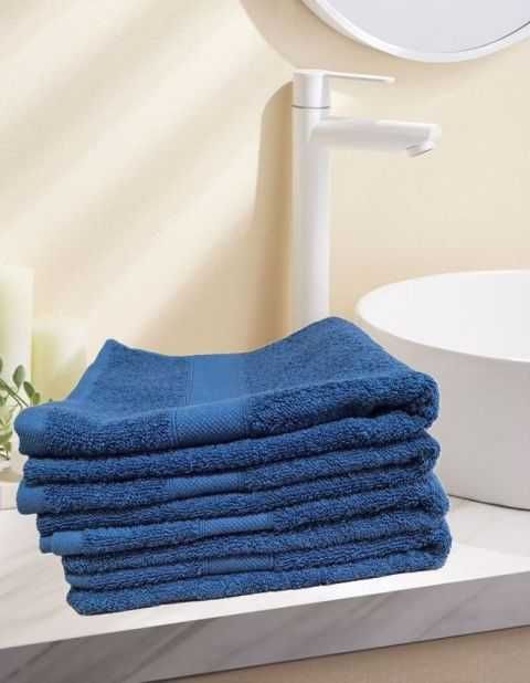 Set 4 prosoape de baie, Bumbac, Bleumarin