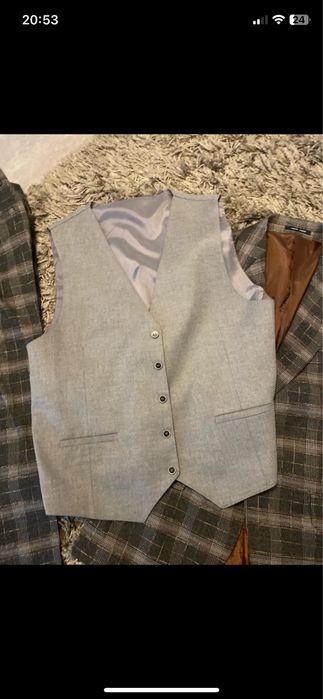 Costum barbati sacou vesta pantaloni