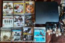 Vând PlayStation 3 slim complet în stare bună cu 15 ps3