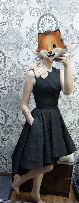 Черное платье  вечернее  б/у