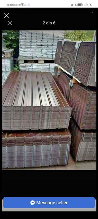 Tabla cutata zincata colorata pret negociabil transport gratuit