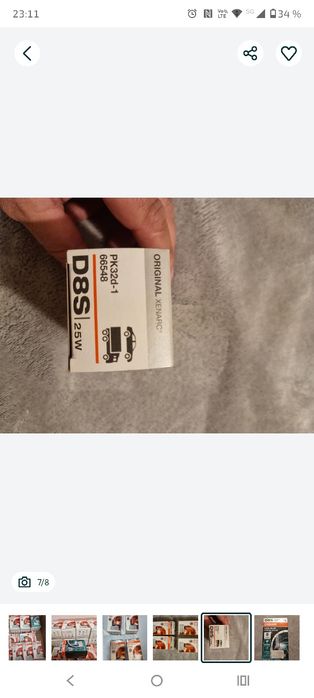 Becuri xenon D8S OSRAM originale