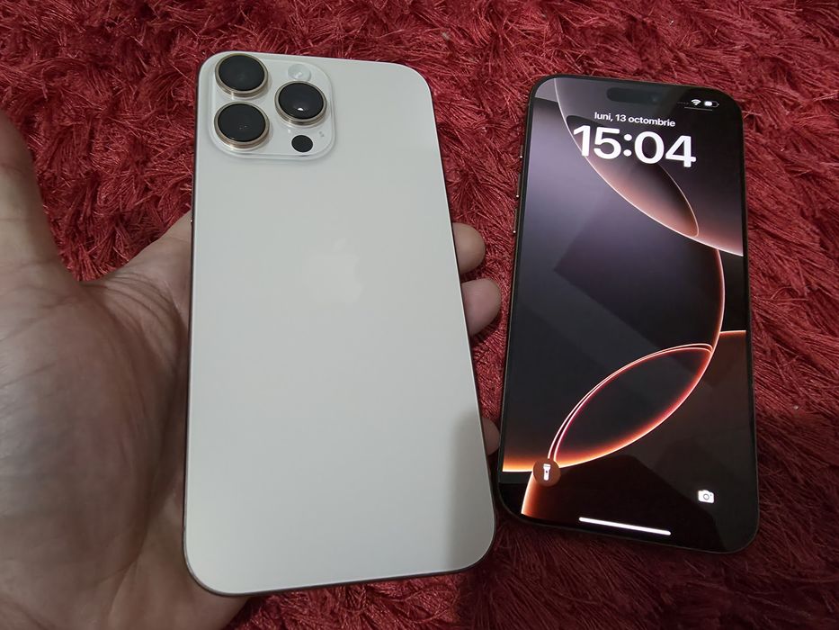 -Iphone 16Pro Max, ca Nou, 256Gb, 8Ram, bat: 100%-170-155 cicluri inca