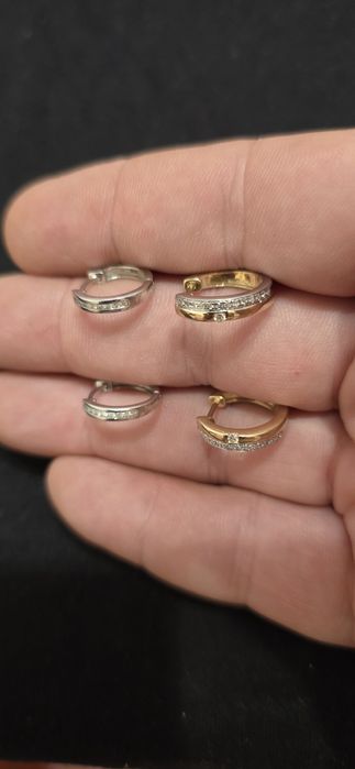 Cercei aur și diamante