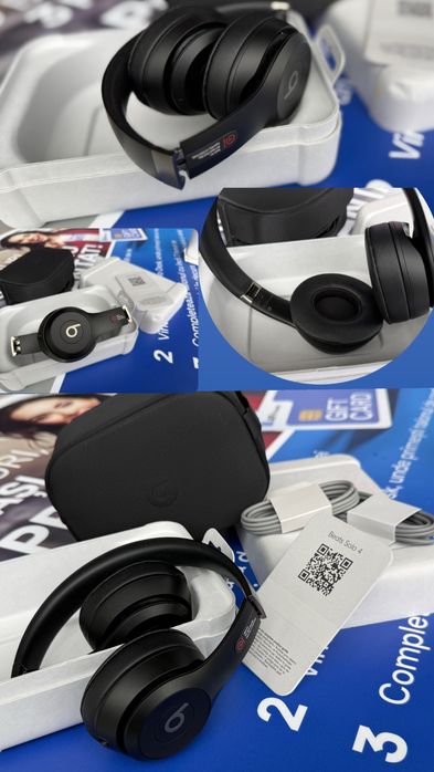 Casti On-Ear Beats Solo 4 Black Matte-Noi-Full Box-Bluetooth-Wireless