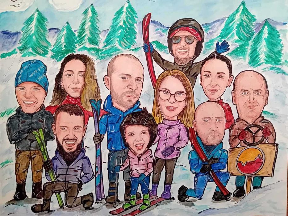 Евтина Карикатура Ръчно Рисувани Карикатури