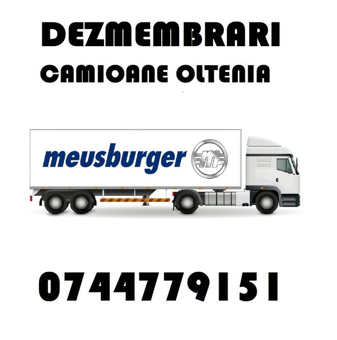 Piese Dezmembrari Semiremorca trailer , prelata  MEUSBURGER : axe , etrieri , butuci , supape , arcuri , structuri , cilindrii