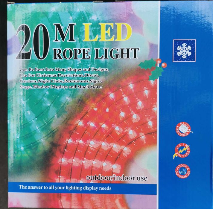 Светещ LED маркуч, многоцветен Гирлянд-лента LED улична-10м /20 м